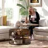 HOMCOM Okrągły stolik kawowy z regulacją wysokości Ø80 cm Podgląd zdjęcia produktu 11