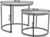 Stoliki kawowe okrągłe zestaw stolików loft fi 70x47cm fi Podgląd zdjęcia produktu 19