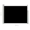 vidaXL Marquise latérale extensible 120×500 cm Noir Voir les images du produit 14