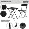 Bistroset 3tlg Rattan Balkonset Möbelset Gartenmöbel Lounge Produktbild-Vorschau 5