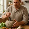 Tokoindah Handgefertigter Naturstein Mörser mit Stößel - Produktbild-Vorschau 5