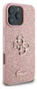A pink glittery phone case with gold Guess logos. Náhled obrázku produktu