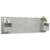 vidaXL Tête de lit avec tables de nuit gris béton Bois Voir les images du produit 3