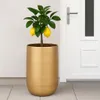 Blumentopf Camiel gold 71cm - hoher runder Pflanzkübel aus Produktbild-Vorschau 6