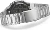 Close-up view of the back of a silver metal watch band and clasp. Náhled obrázku produktu