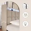 OKWISH Lit avec rangement 90 x 200 cm - Éclairage LED et 2 Voir les images du produit 5