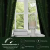 A window with green curtains, a decorative birdcage with a candle, and books on a windowsill. The bottom of the image contains marketing information and icons. Voir les images du produit