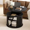 FABATO Runder Couchtisch mit Lift-Funktion & gewelltem Produktbild-Vorschau 1