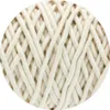 A close-up view of cream-colored yarn or string wound into a ball. Produktbild-Vorschau