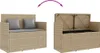 vidaXL Panchina da giardino con cuscini Beige Poly Rattan Anteprima dell’immagine prodotto 7