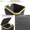 VOUNOT® Wäschekorb mit Deckel & Wäschesäcke 100L Faltbarer Produktbild-Vorschau 2