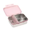 LÄSSIG Kinder Brotdose Edelstahl Lunchbox Frühstücksbox Produktbild-Vorschau 2