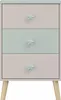 A children's dresser with three drawers, each with a star-shaped handle. Anteprima dell’immagine prodotto