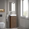Badplaats Gäste-WC Waschtisch Set Orion 40 x 22 cm Walnuss Produktbild-Vorschau 5