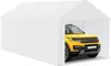 A white tent garage with a yellow SUV inside. Náhled obrázku produktu