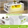 LED Couchtisch mit 2 Schubladen, Wohnzimmertisch Sofatisch, Produktbild-Vorschau 6