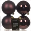 Weihnachtskugeln Kunststoff 10cm 4 Stück - Schwarze Trüffel Produktbild-Vorschau 1