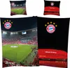 Collage of FC Bayern München themed bedding and stadium images. Produktbild-Vorschau