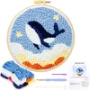 Kit Punch Needle Debutant Wal Stanznadel Stickerei Starter Produktbild-Vorschau 1
