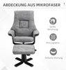 HOMCOM Relaxsessel mit Hocker, Fernsehsessel, Polstersessel Produktbild-Vorschau 5