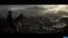 A samurai on horseback surveys a misty valley with rice paddies and mountains in the distance. Produktbild-Vorschau