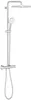 A chrome shower system with a rain shower head and a hand shower. Anteprima dell’immagine prodotto