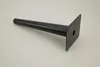 A single black metal furniture leg is shown on a light gray background. Podgląd zdjęcia produktu