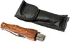 A mushroom hunting knife and its protective pouch are displayed on a white background. Podgląd zdjęcia produktu