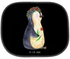 Mr. & Mrs. Panda Auto Sonnenblende Pinguin Blumen - Schwarz Produktbild-Vorschau 1