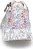 The back view of a woman's shoe with a floral pattern. Produktbild-Vorschau