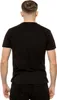 Back view of a person wearing a black t-shirt. Produktbild-Vorschau