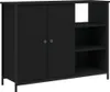 vidaXL Příborník černý 100x33x75 cm materiál na bázi dřeva Náhled obrázku produktu 2