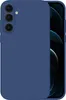 A blue phone case is shown from the back, with the phone's camera array visible. Produktbild-Vorschau