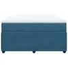 Boxspringbett mit Matratze Dunkelblau 140x200 cm Samt Produktbild-Vorschau 4