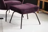 KAWOLA Hocker LOTTE Polsterhocker velvet purple Produktbild-Vorschau 1