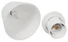 Two parts of a white lamp suspension system are shown against a white background. One part is a conical lampshade with internal wiring, and the other is a screw-in light bulb socket. Produktbild-Vorschau