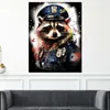 Street Art Waschbär Polizei Leinwandbild Wandbild Produktbild-Vorschau 2