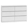 Topeshop M6 120 BIEL 2X3, Biały, 6 szuf., Płyta wiórowa, Podgląd zdjęcia produktu 8