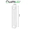 LUMILED LED Wegeleuchte 12W Außen Pollerleuchte 1140Lm Produktbild-Vorschau 5