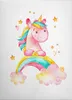 Leinwandbild Kinder 70 x 50 cm - Wandbild Rosa Weiß - Produktbild-Vorschau 1