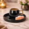 Bricard Espresso-Set 12-teilig aus Porzellan, Schwarz-Gold Produktbild-Vorschau 1