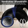 Abluftschlauch 100mm Länge 2m,Schwarz Flexibel PVC Alurohr Produktbild-Vorschau 4