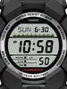 A close-up view of a digital watch face. Produktbild-Vorschau