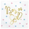 Servetten "Jongen of meisje" - Goud | 20 stuks / 33x33 cm Productafbeelding-voorbeeld 10