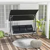 Outsunny Hollywoodschaukel mit Couchtische, 3-Sitzer Produktbild-Vorschau 2