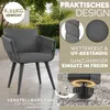 tillvex® Gartenstuhl 6er Set Wetterfest mit Armlehne | Produktbild-Vorschau 7