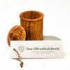 Gewürzdose aus Olivenholz mit Deckel 12 cm Produktbild-Vorschau 1