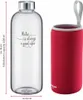 Westmark Trinkflasche Viva aus Glas 1 l, mit Cover, rot, Produktbild-Vorschau 5