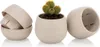 6 vasi rotondi per cactus color crema 10 cm con drenaggio, Anteprima dell’immagine prodotto 11