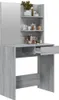 vidaXL Schminktisch mit Spiegel Grau Sonoma 74,5x40x141 cm Produktbild-Vorschau 4